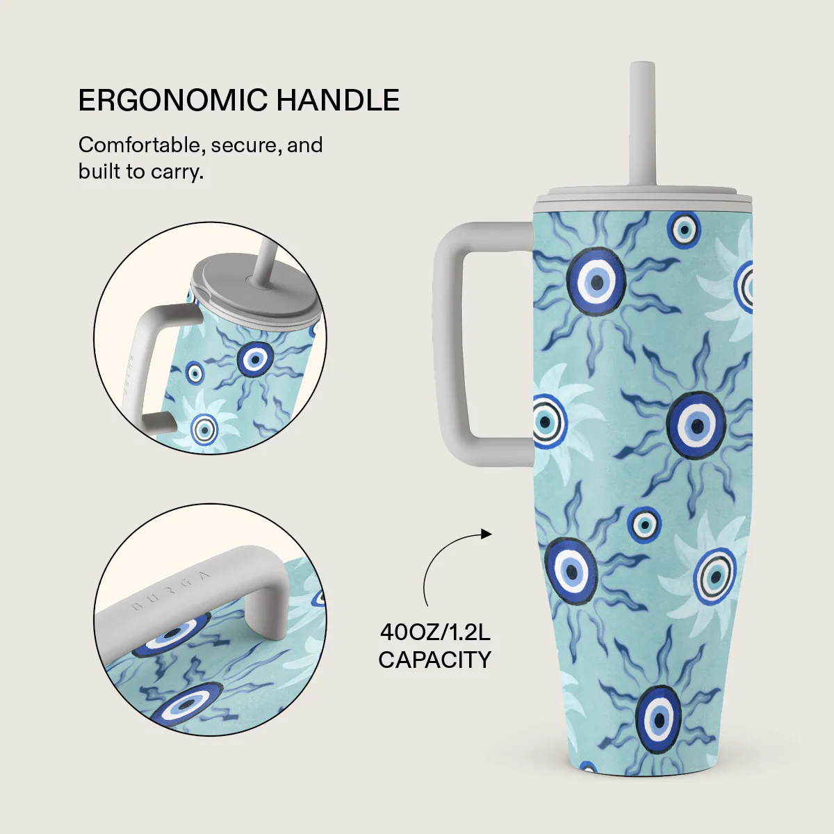 Blue Gaze - All Day Leakproof Tumbler - Image 2