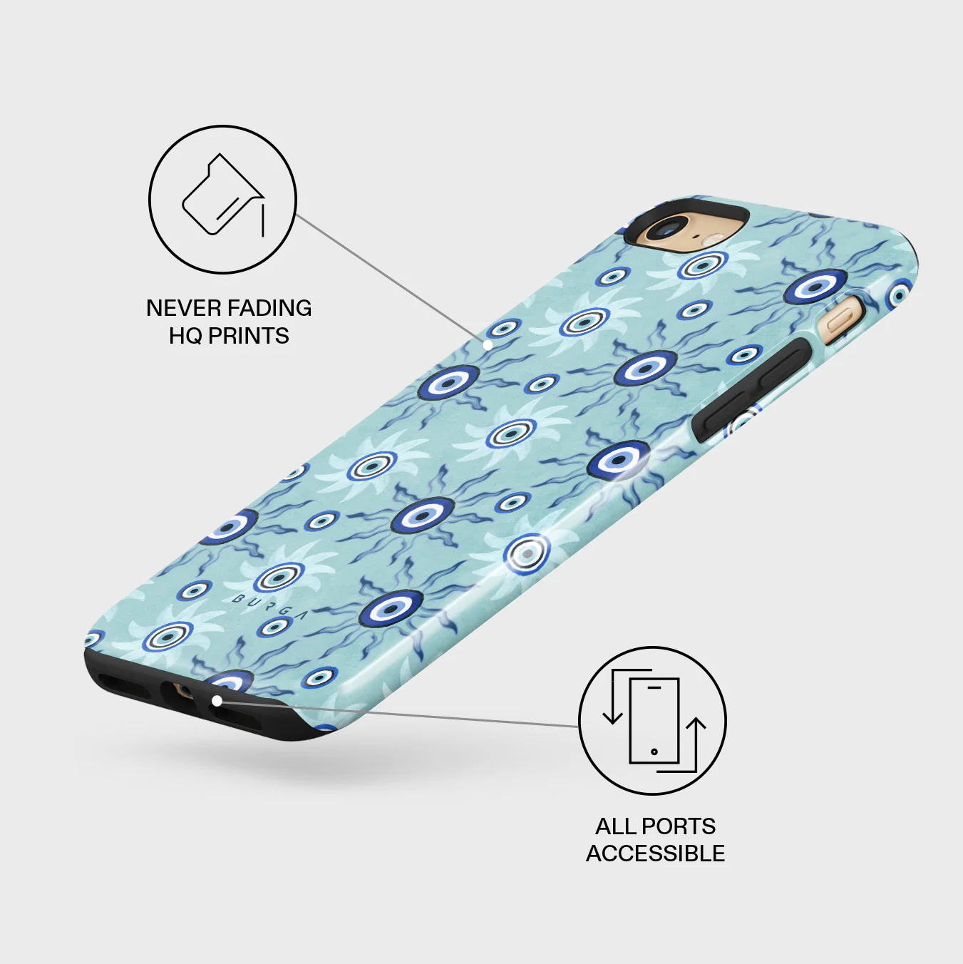 Blue Gaze - iPhone SE (2022) Case - Image 3