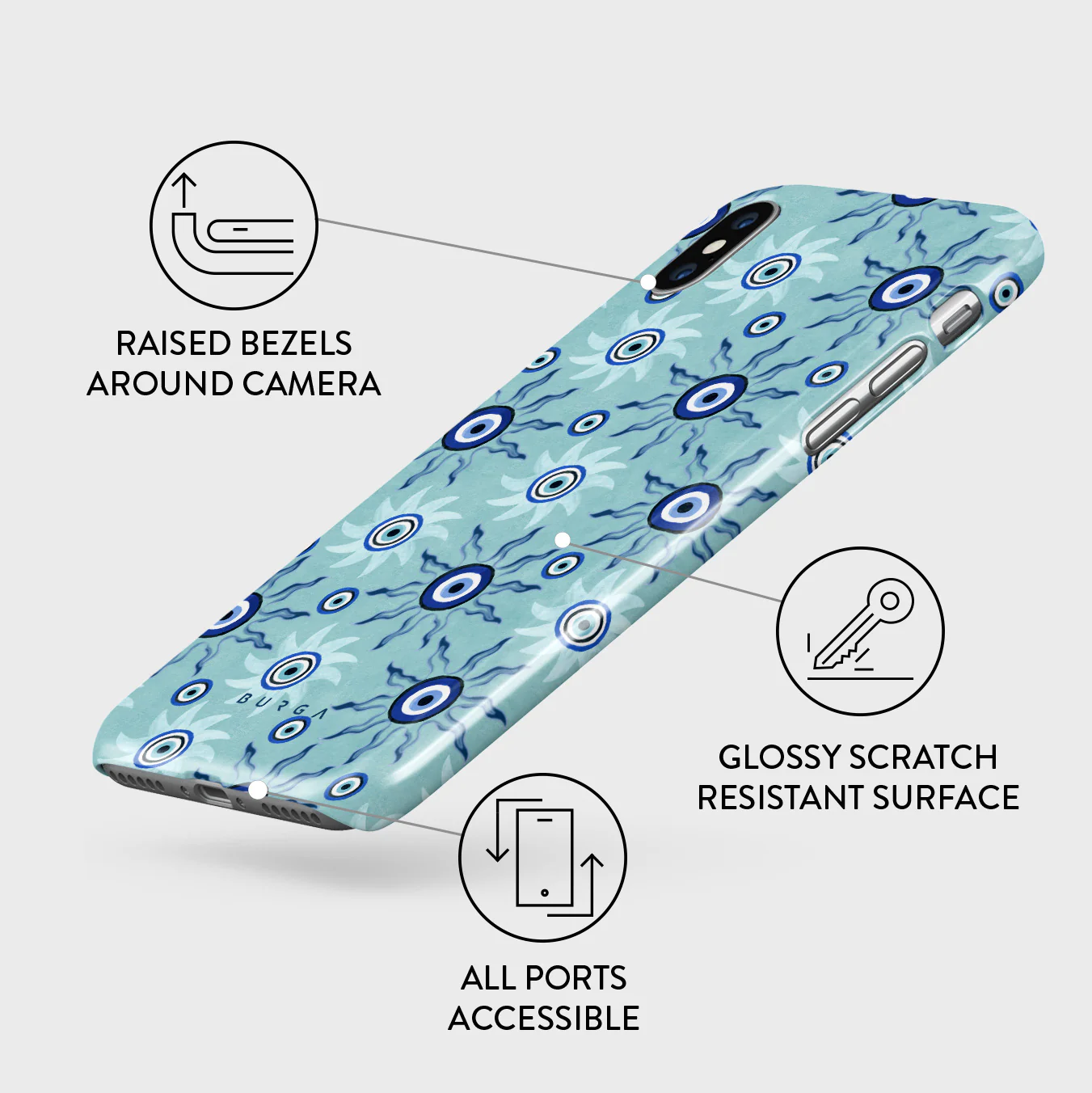 Blue Gaze - iPhone XS Max Case - Image 3