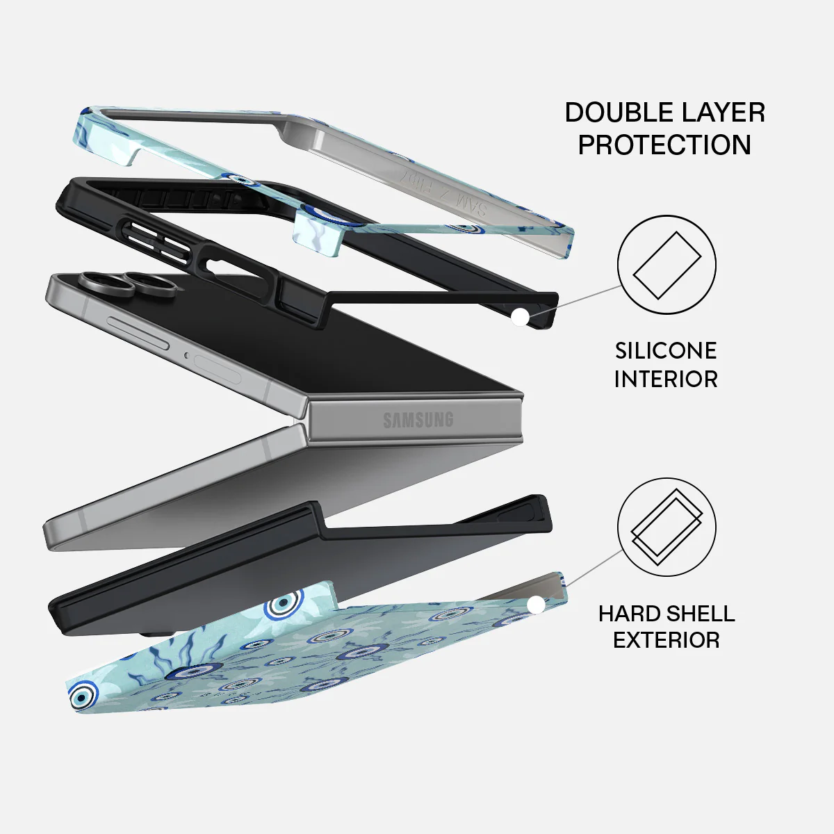 Blue Gaze - Samsung Galaxy Z Flip 7 Case - Image 2