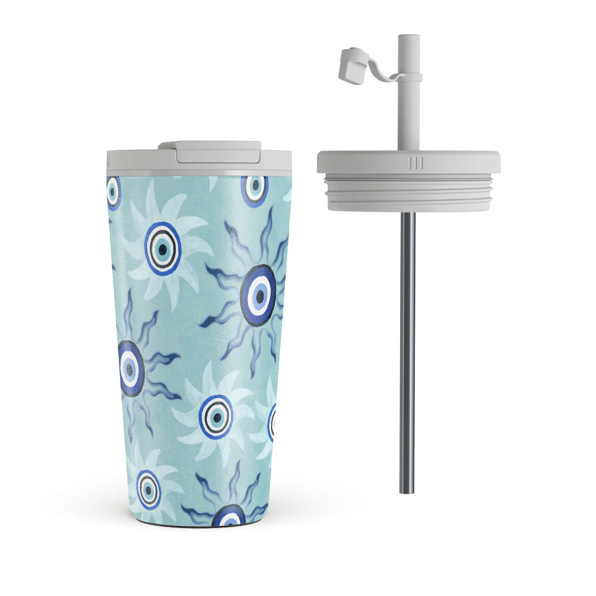 Blue Gaze - Travel Mug - Image 3