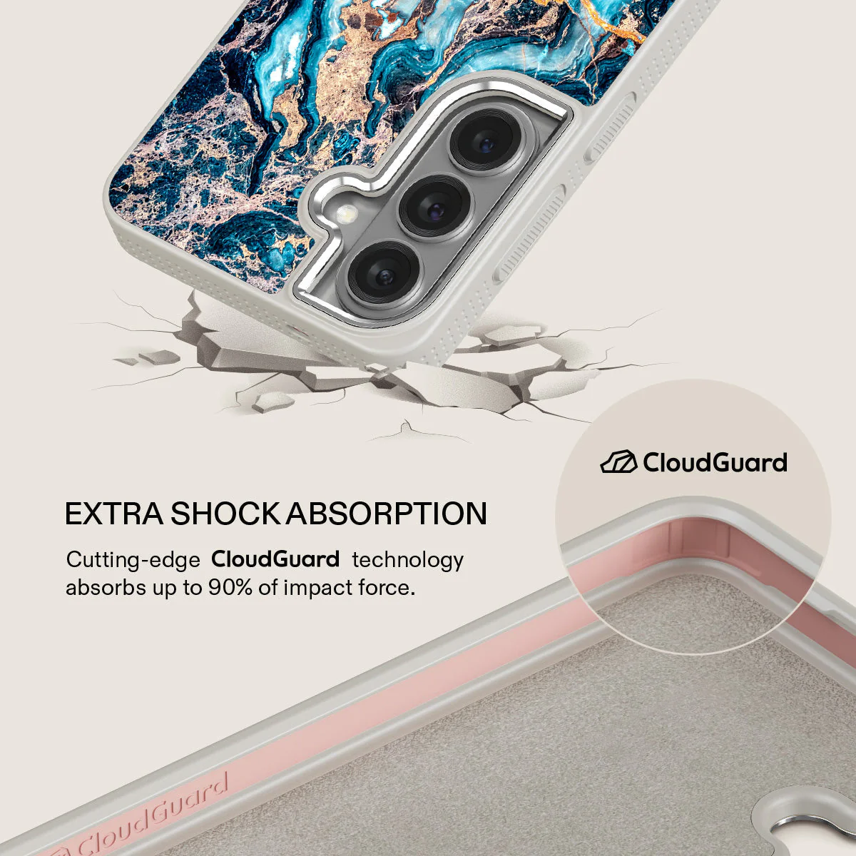 Mystic River - Blue Marble Samsung Galaxy S26 Plus Case - Image 35