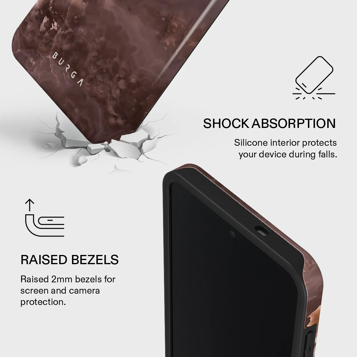 Fire Wood - Brown Marble Samsung Galaxy S25 FE Case - Image 4