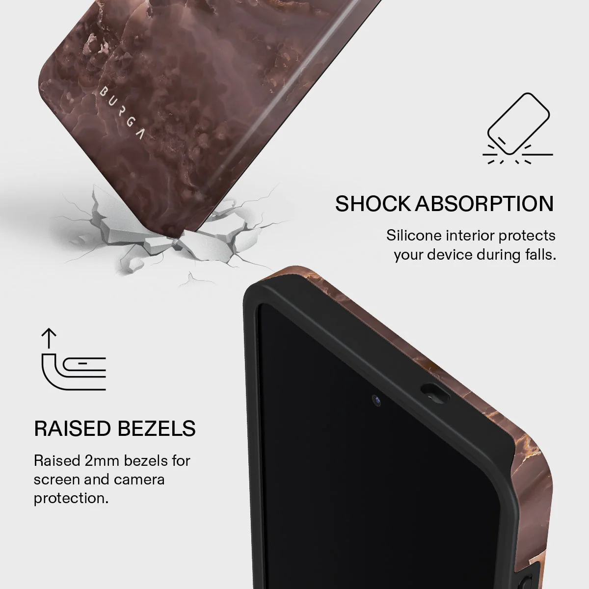 Fire Wood - Brown Marble Samsung Galaxy S26 Plus Case - Image 4