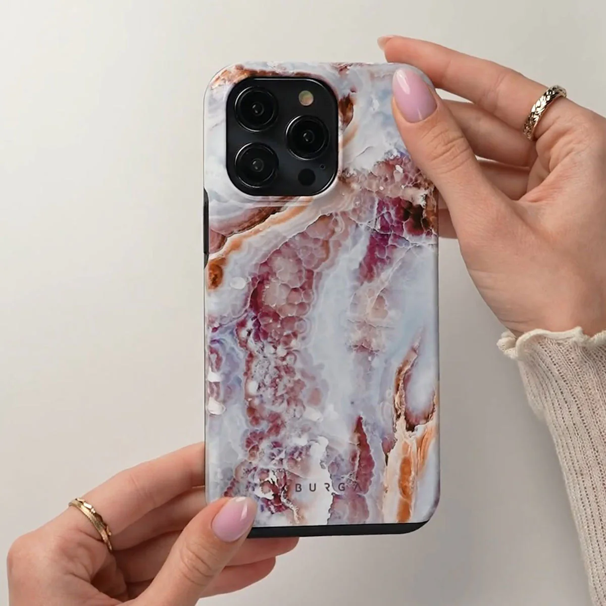 Frozen Leaves - Cute Marble Samsung Galaxy S25 FE Case - Image 5