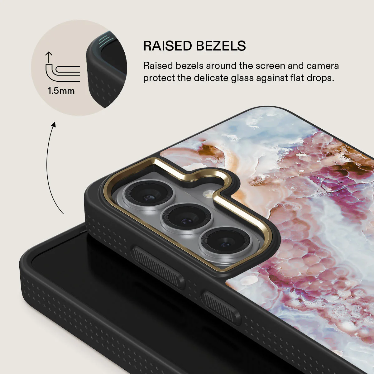 Frozen Leaves - Cute Marble Samsung Galaxy S26 Case - Image 8