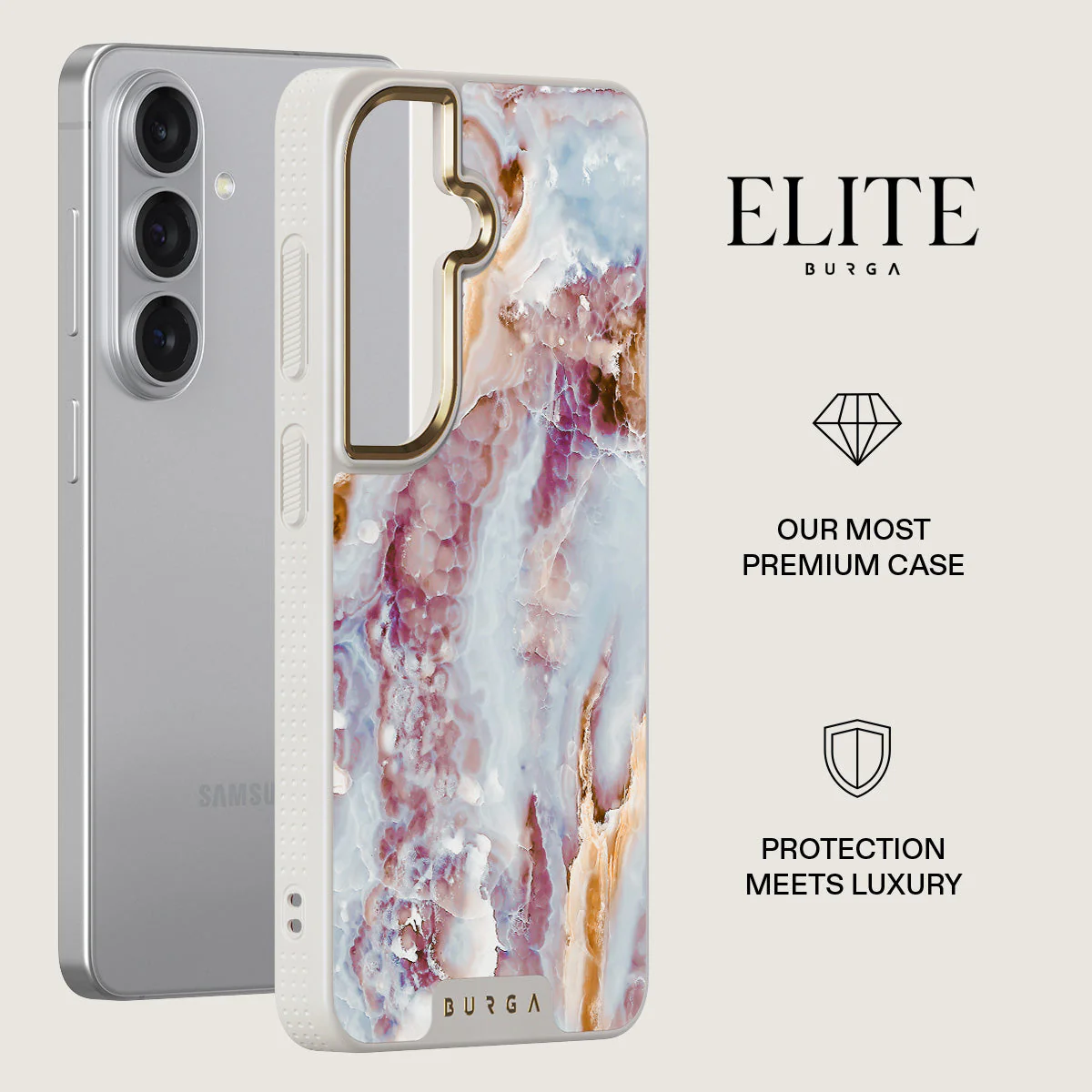 Frozen Leaves - Cute Marble Samsung Galaxy S26 Plus Case - Image 27