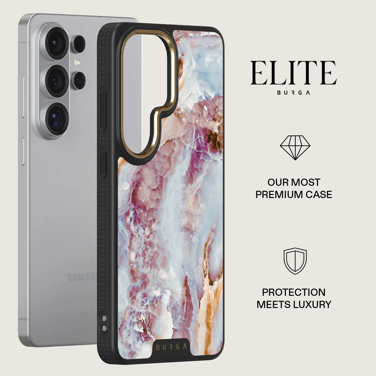 Frozen Leaves - Cute Marble Samsung Galaxy S26 Ultra Case - Image 6