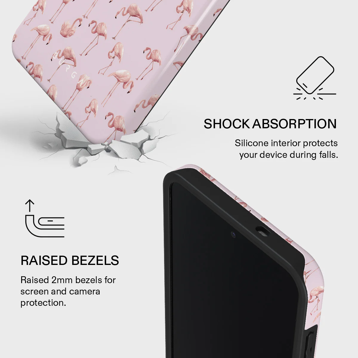 Nostalgic Pink - Flamingos Samsung Galaxy S25 FE Case - Image 4