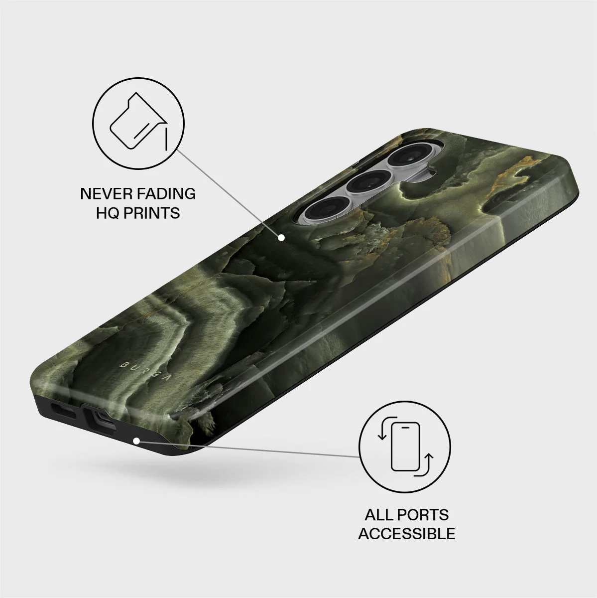Misty Forest - Green Marble Samsung Galaxy S26 Plus Case - Image 3
