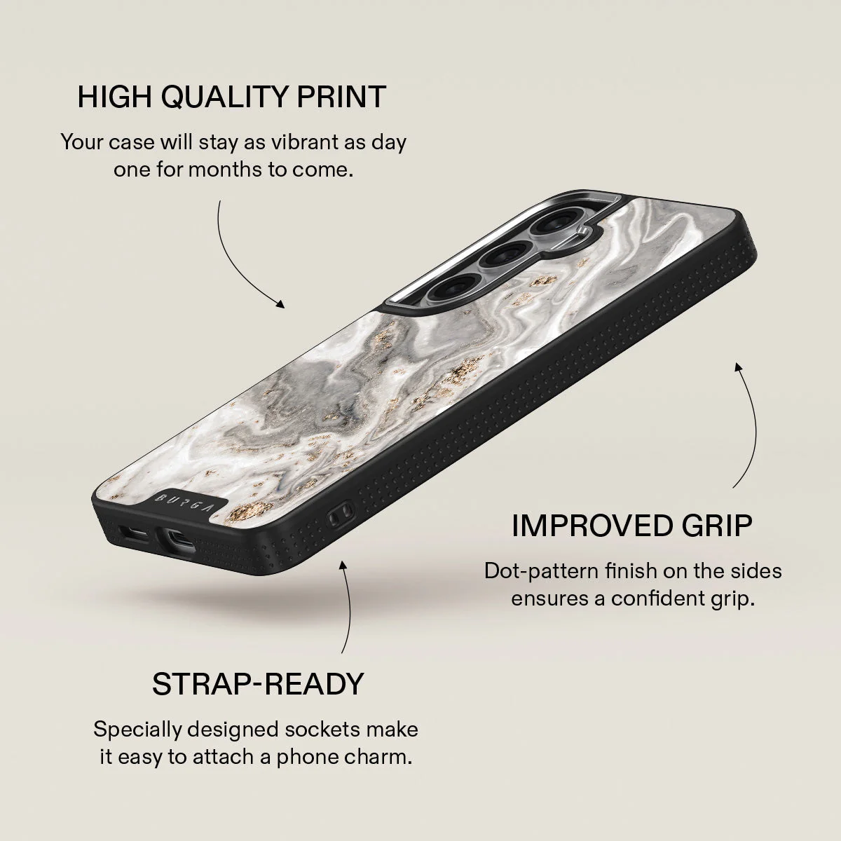 Snowstorm - Grey Marble Samsung Galaxy S26 Case - Image 23