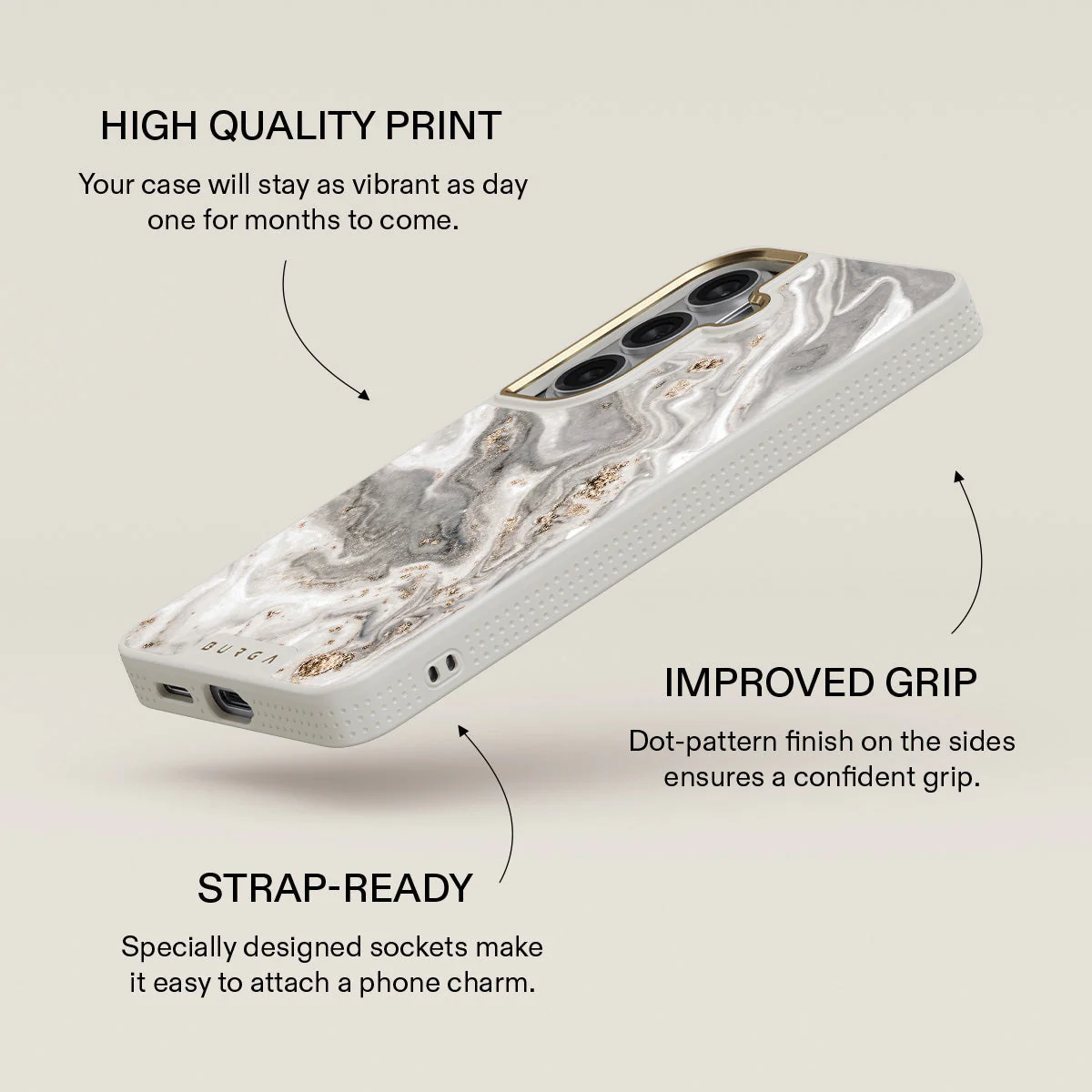 Snowstorm - Grey Marble Samsung Galaxy S26 Case - Image 30