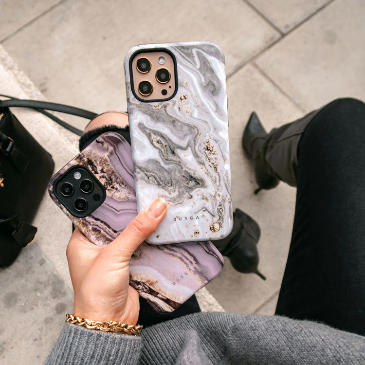 Snowstorm - Grey Marble Samsung Galaxy S26 Case - Image 44