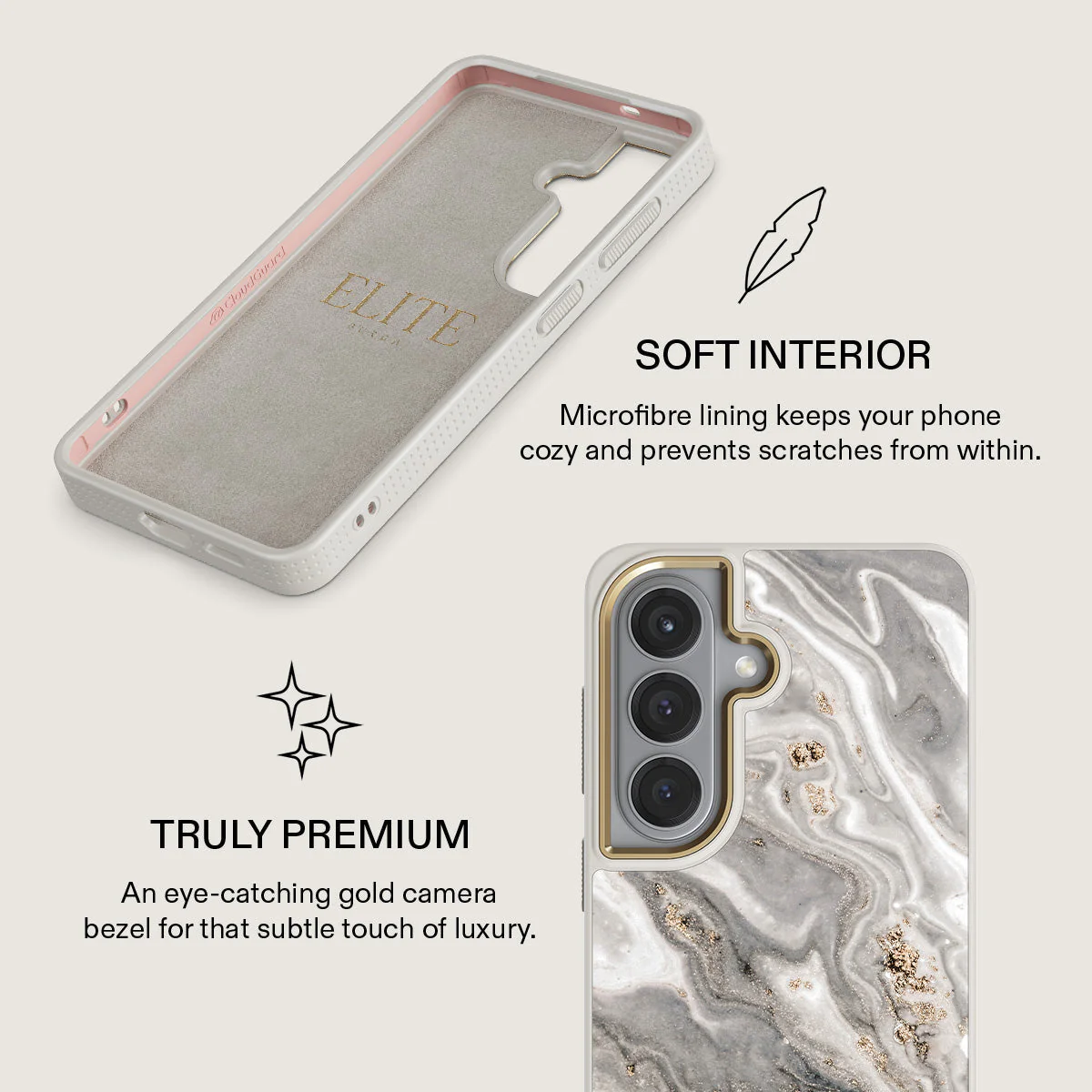 Snowstorm - Grey Marble Samsung Galaxy S26 Plus Case - Image 31