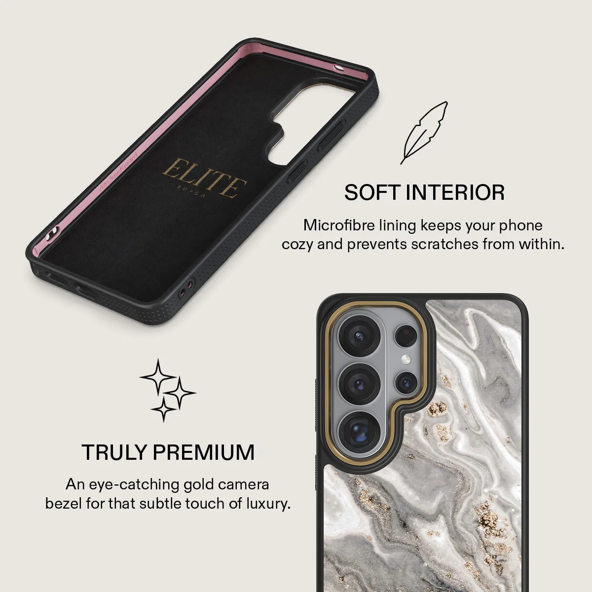 Snowstorm - Grey Marble Samsung Galaxy S26 Ultra Case - Image 10