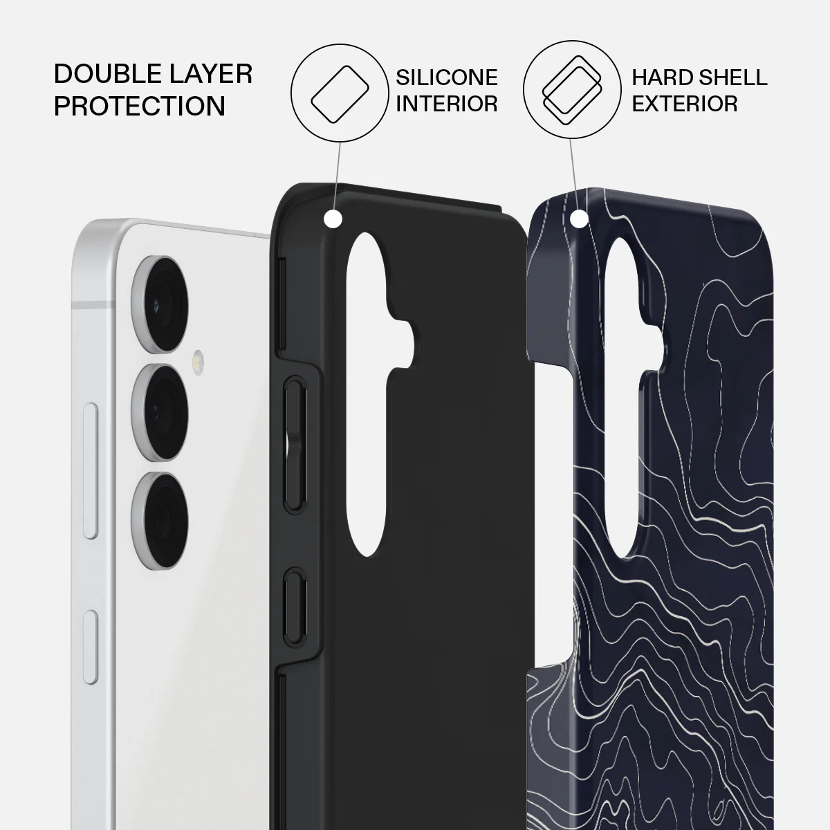Drifting Shores - Line Art Samsung Galaxy S25 FE Case - Image 2
