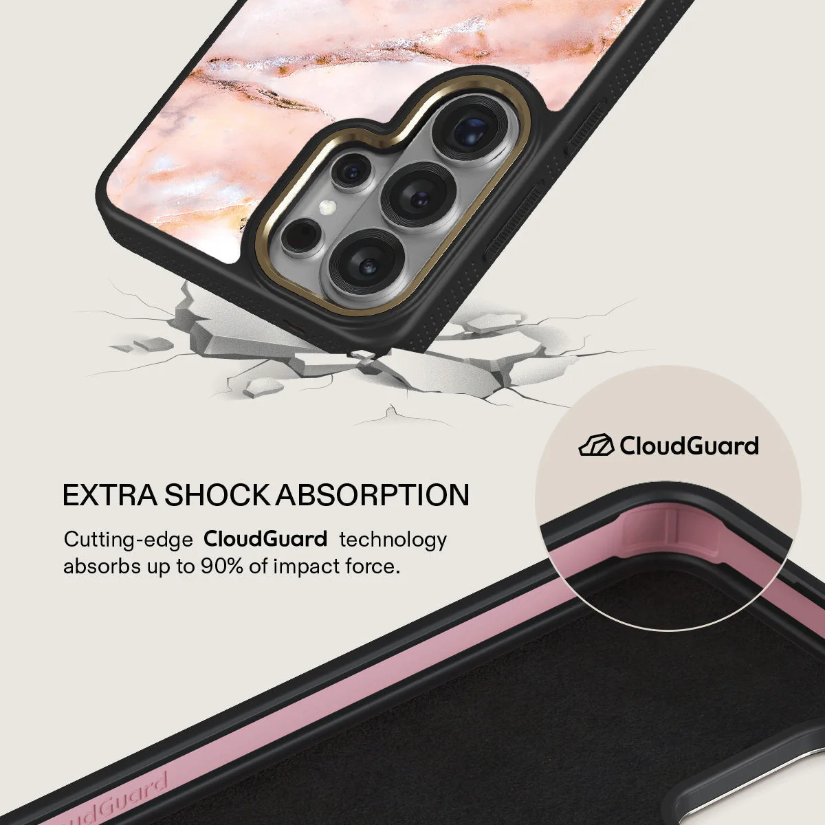 Morning Sunshine - Pastel Marble Samsung Galaxy S26 Ultra Case - Image 7
