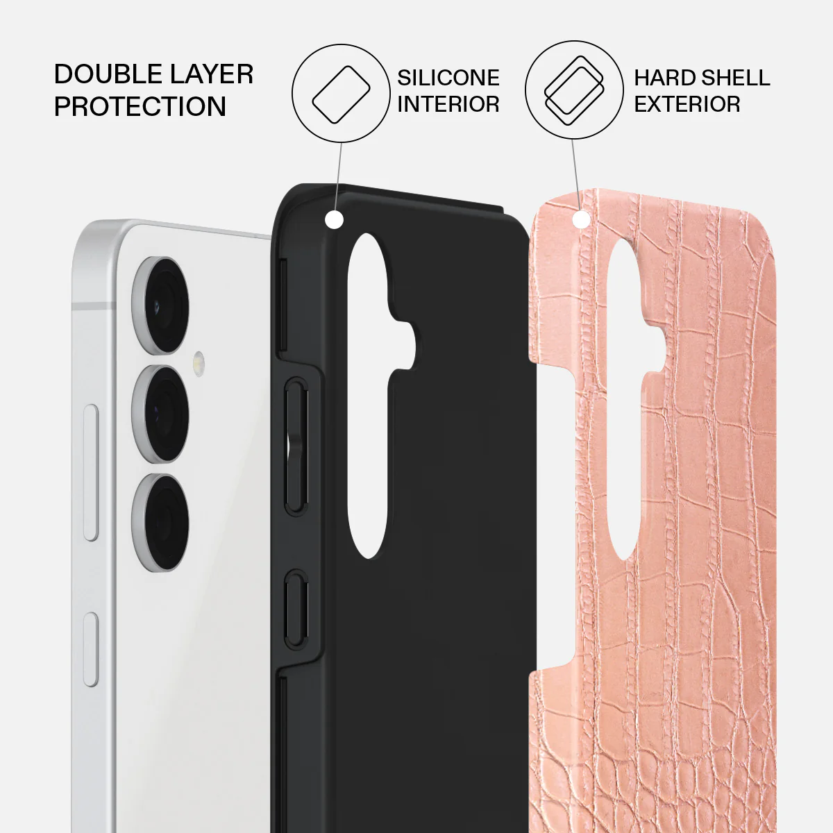 Pink Croco - Samsung Galaxy S25 FE Case - Image 2