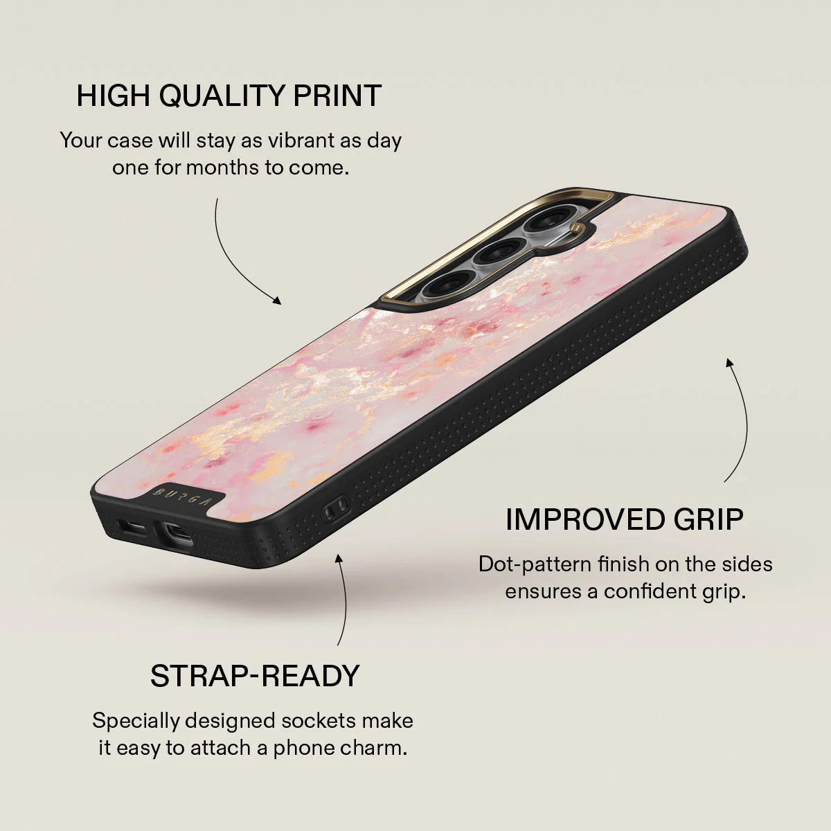 Golden Coral - Pink Samsung Galaxy S26 Plus Case - Image 9