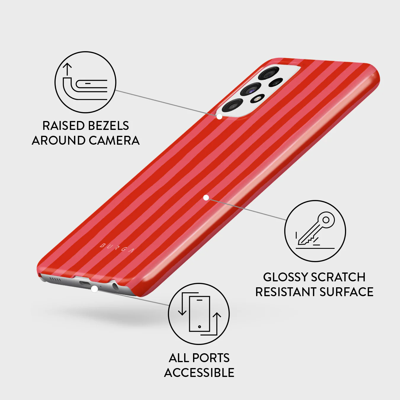 Pomegranate - Samsung Galaxy A72 4G / 5G Case - Image 3