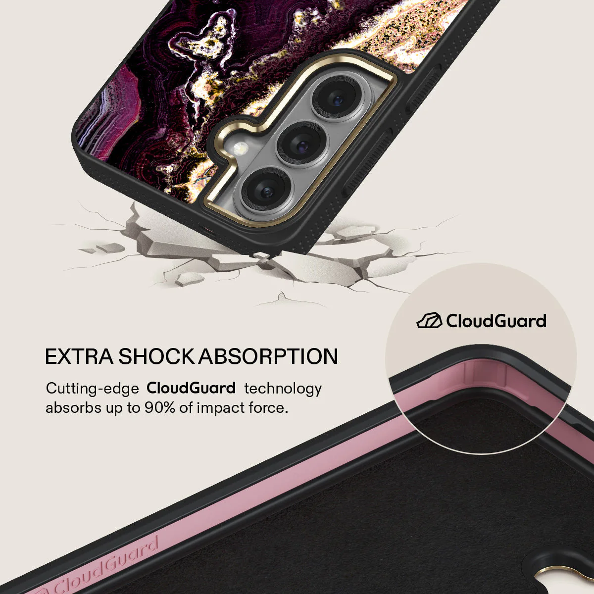 Purple Skies - Marble Samsung Galaxy S26 Case - Image 7