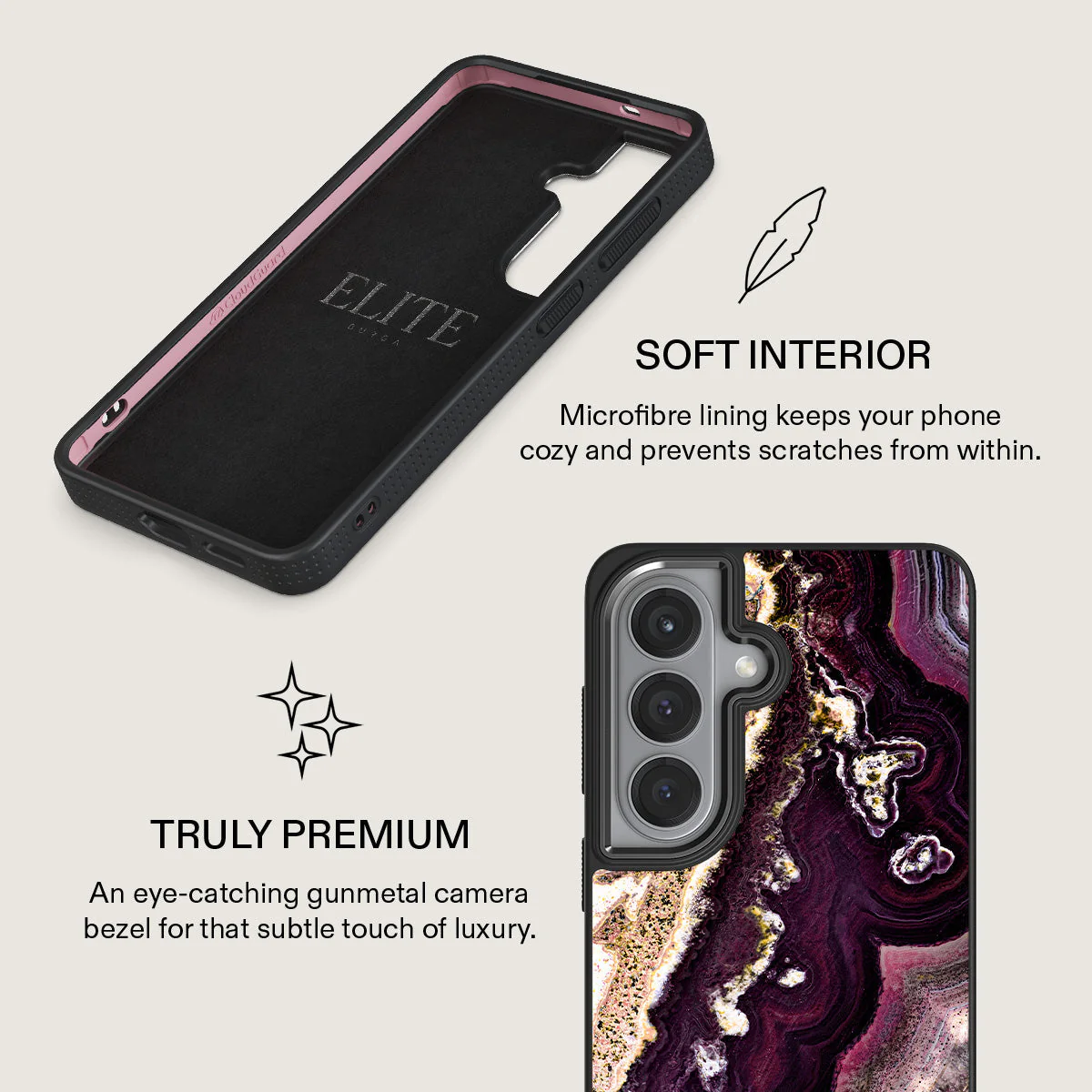 Purple Skies - Marble Samsung Galaxy S26 Plus Case - Image 17