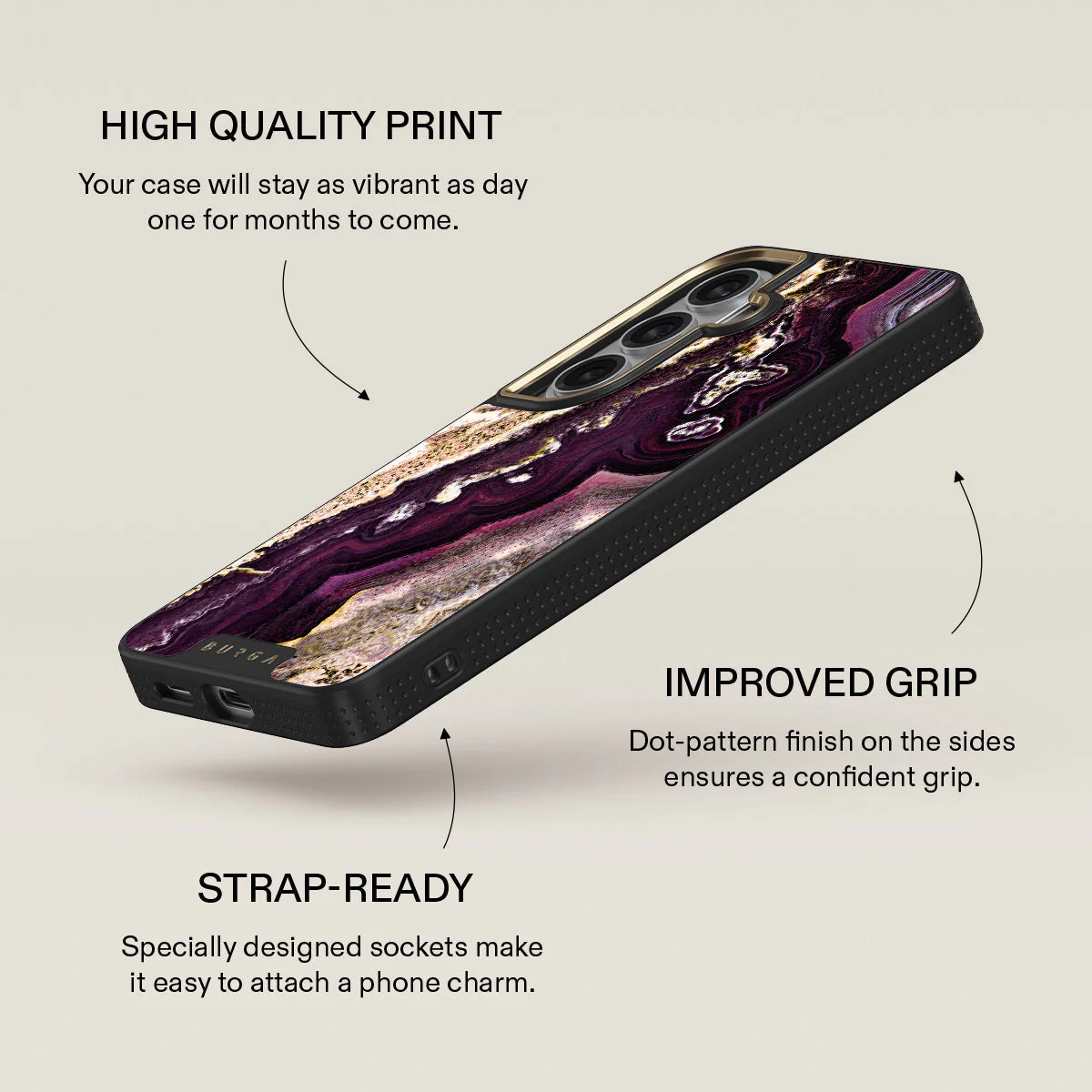 Purple Skies - Marble Samsung Galaxy S26 Plus Case - Image 9