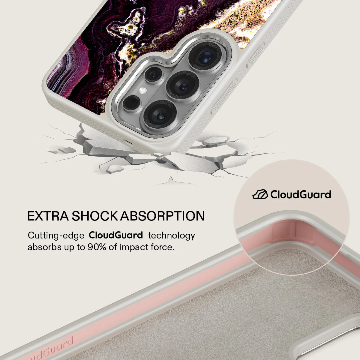 Purple Skies - Marble Samsung Galaxy S26 Ultra Case - Image 35