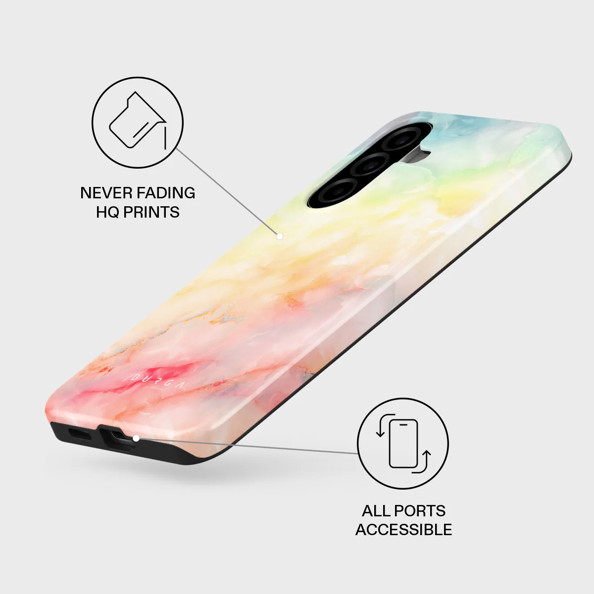 New Flame - Rainbow Samsung Galaxy A57 5G Case - Image 3