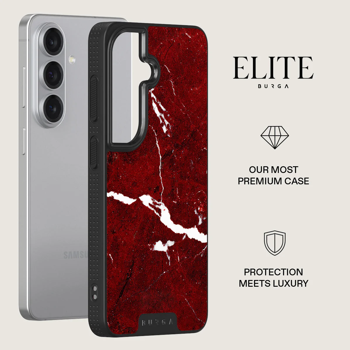 Iconic Red Ruby - Marble Samsung Galaxy S26 Case - Image 13