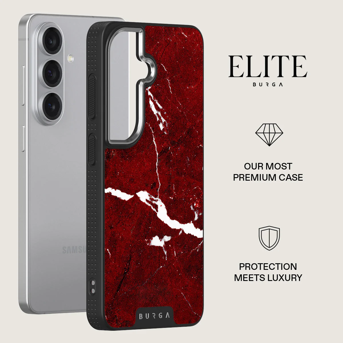 Iconic Red Ruby - Marble Samsung Galaxy S26 Case - Image 20