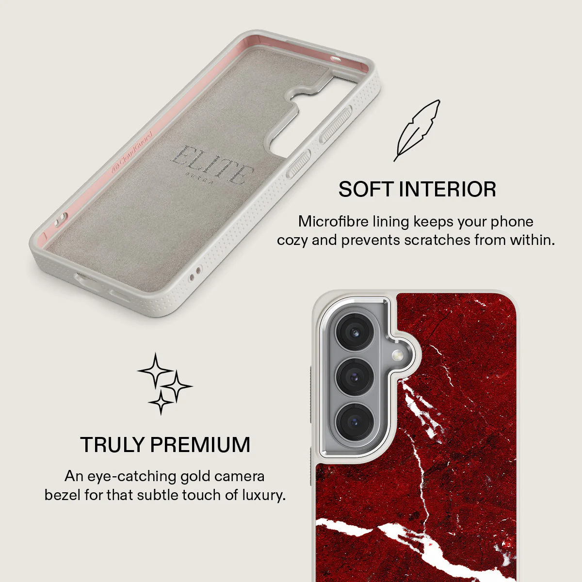 Iconic Red Ruby - Marble Samsung Galaxy S26 Case - Image 38