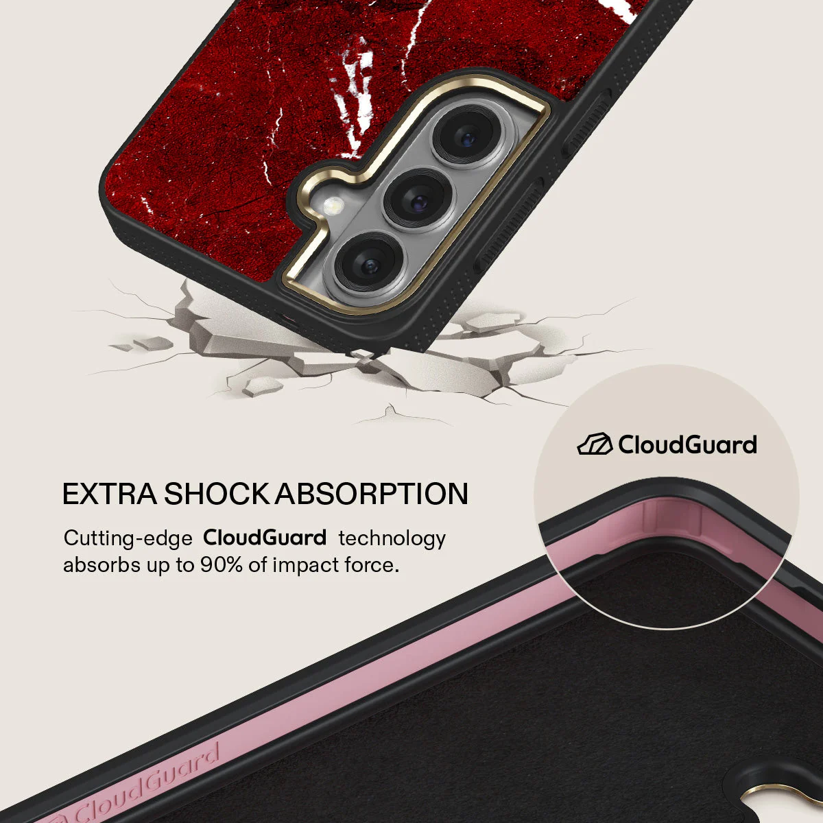 Iconic Red Ruby - Marble Samsung Galaxy S26 Case - Image 7