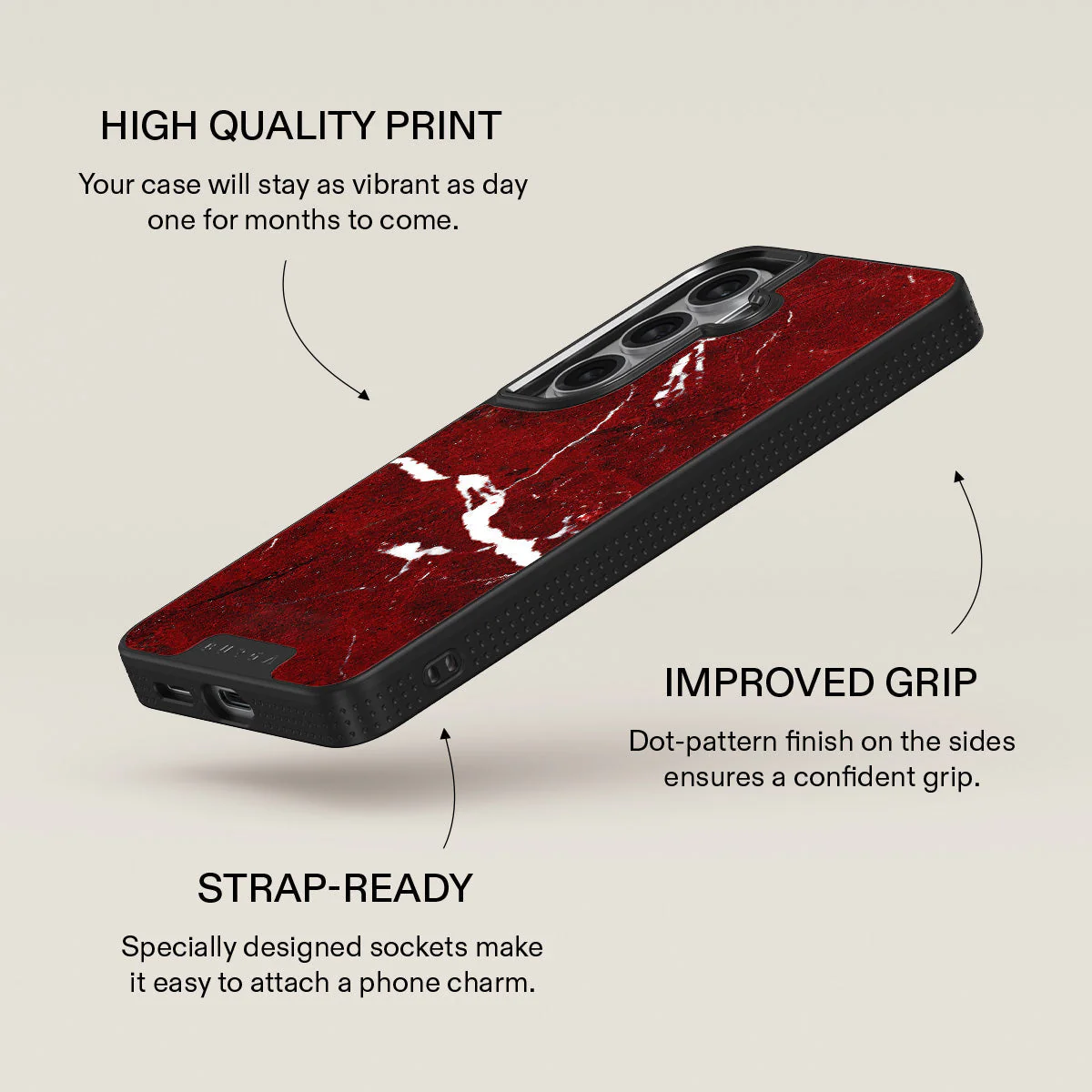 Iconic Red Ruby - Marble Samsung Galaxy S26 Plus Case - Image 16