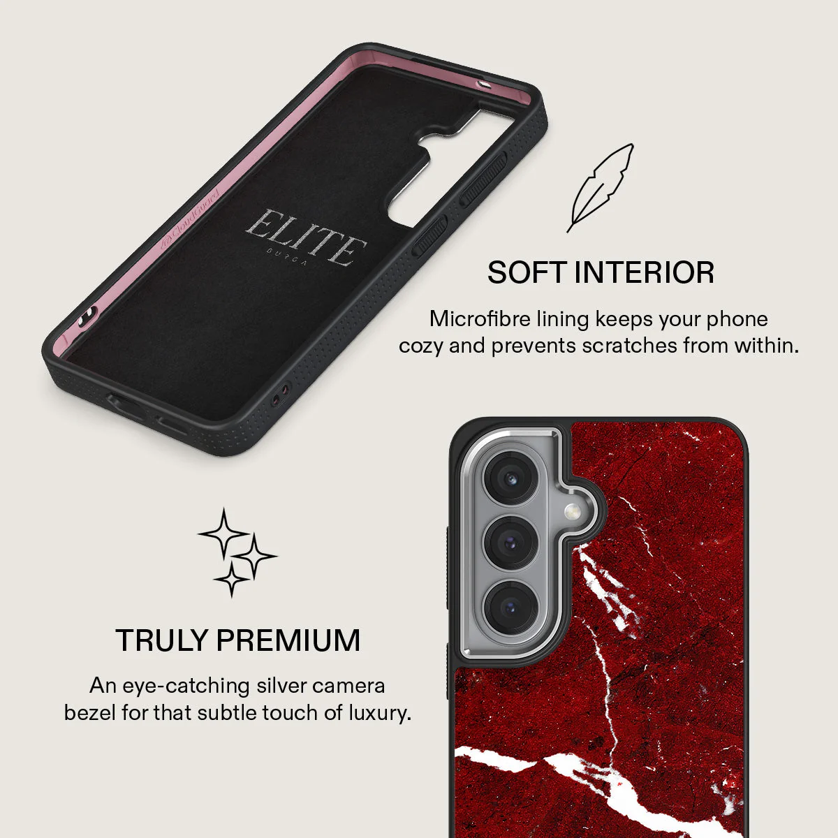 Iconic Red Ruby - Marble Samsung Galaxy S26 Plus Case - Image 24