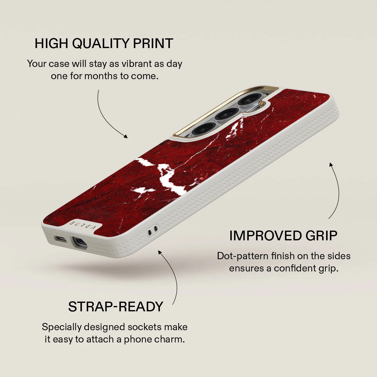 Iconic Red Ruby - Marble Samsung Galaxy S26 Plus Case - Image 30