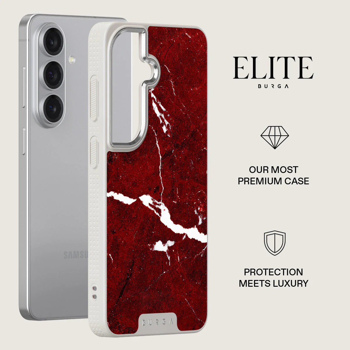 Iconic Red Ruby - Marble Samsung Galaxy S26 Plus Case - Image 34