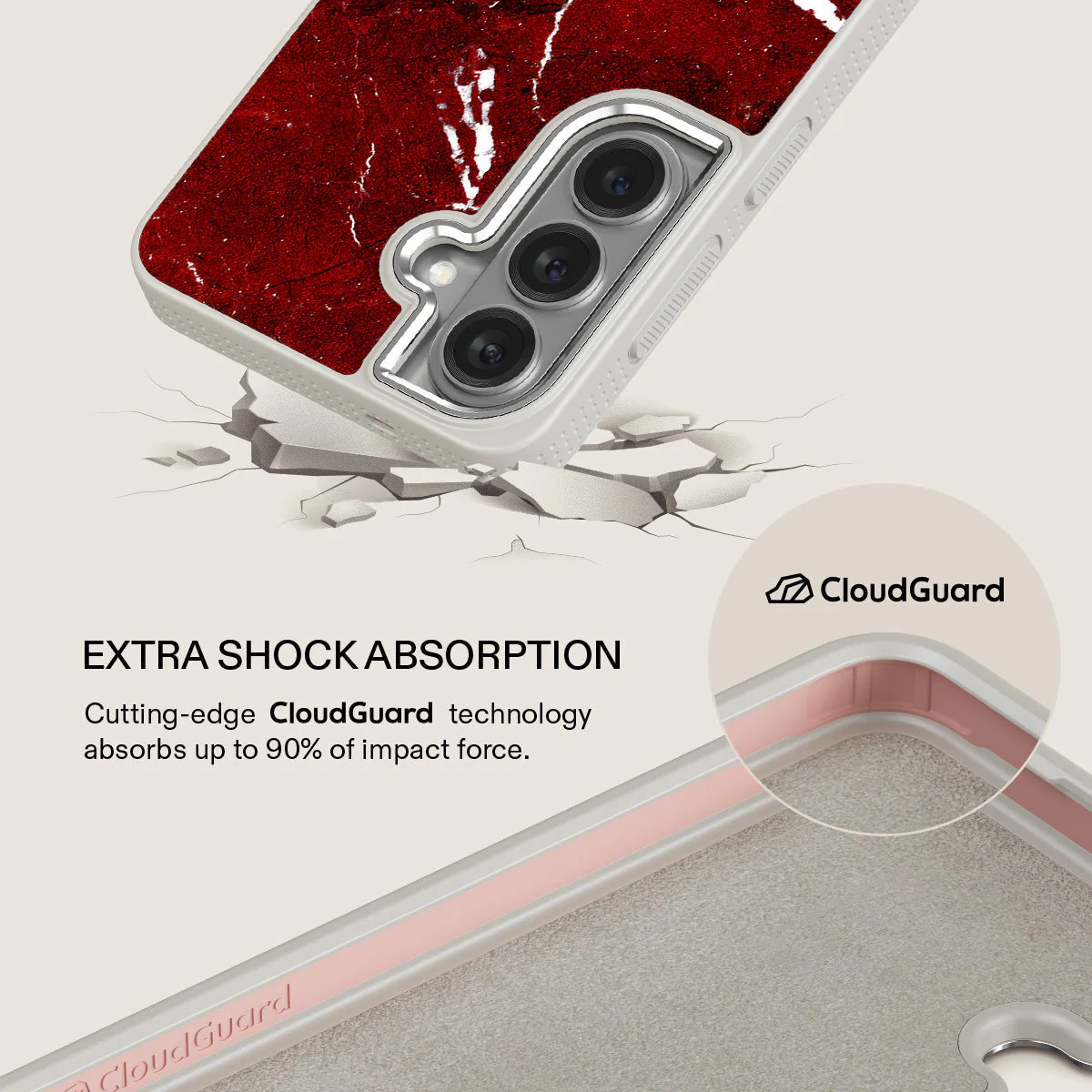 Iconic Red Ruby - Marble Samsung Galaxy S26 Plus Case - Image 35