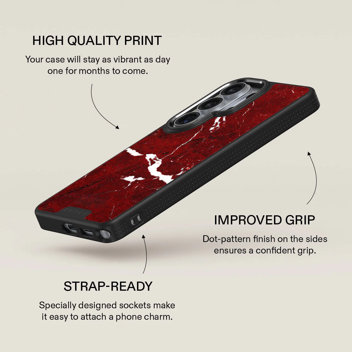 Iconic Red Ruby - Marble Samsung Galaxy S26 Ultra Case - Image 16