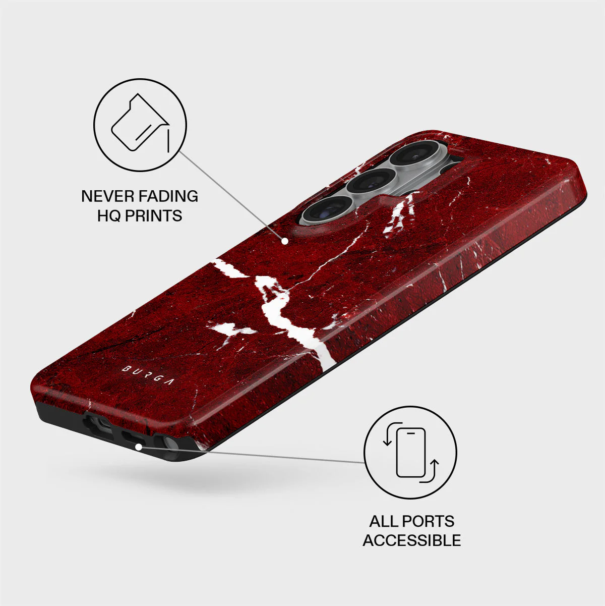 Iconic Red Ruby - Marble Samsung Galaxy S26 Ultra Case - Image 3