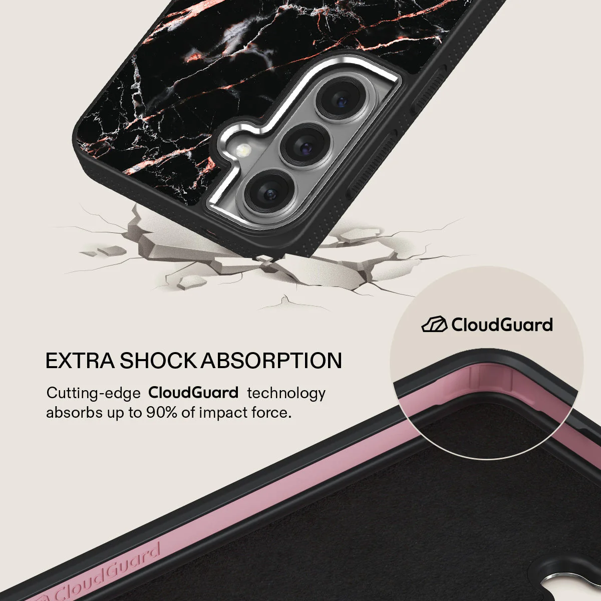 Rose Gold Marble - Samsung Galaxy S26 Plus Case - Image 21