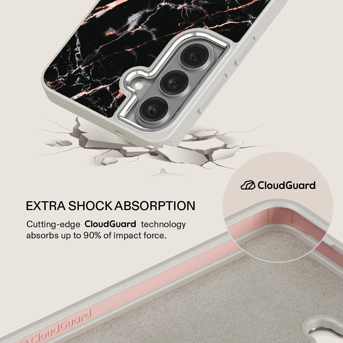 Rose Gold Marble - Samsung Galaxy S26 Plus Case - Image 35