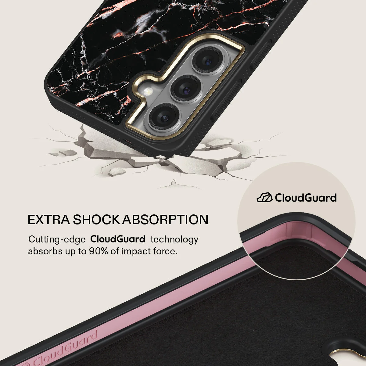 Rose Gold Marble - Samsung Galaxy S26 Plus Case - Image 7
