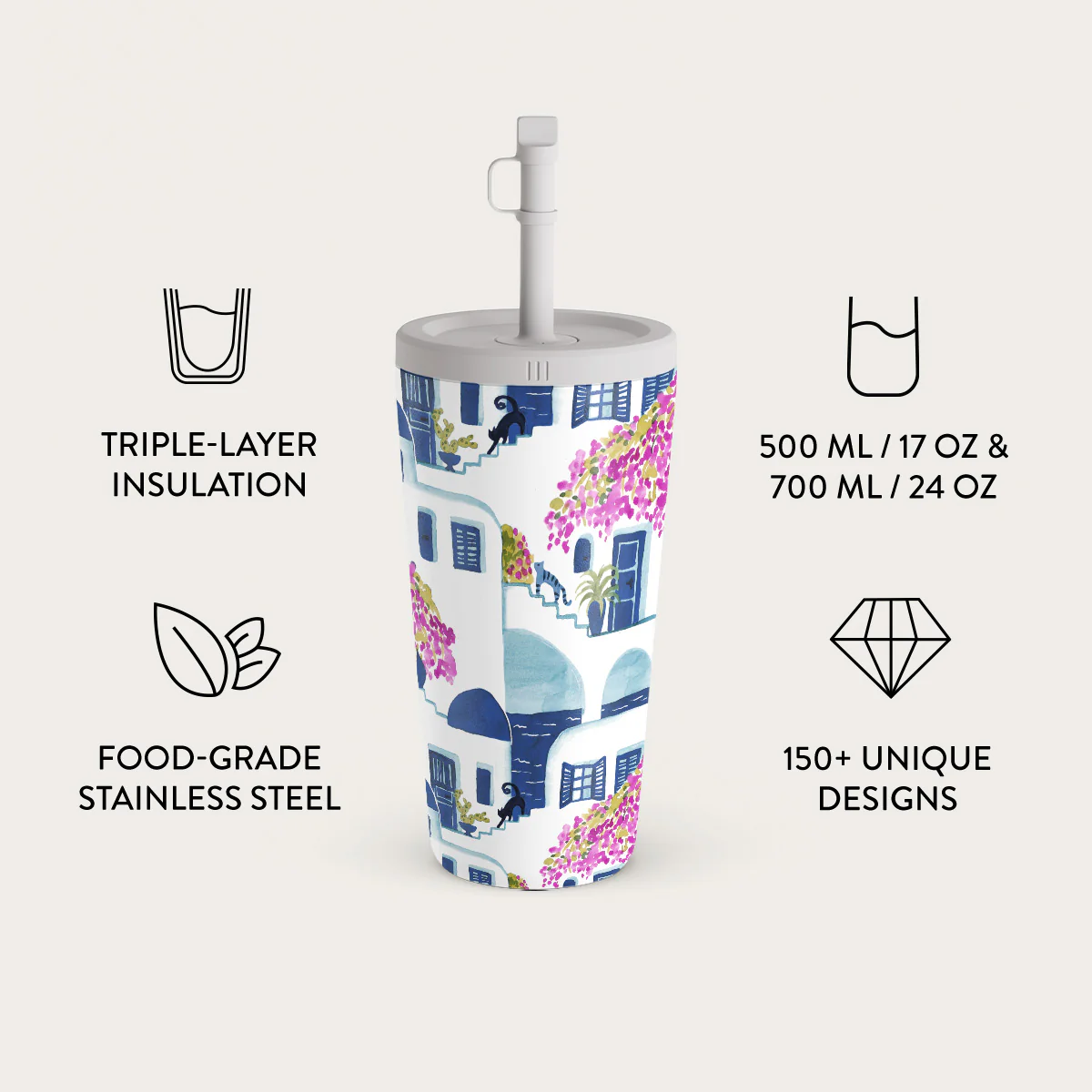 Santorini - Travel Mug - Image 8