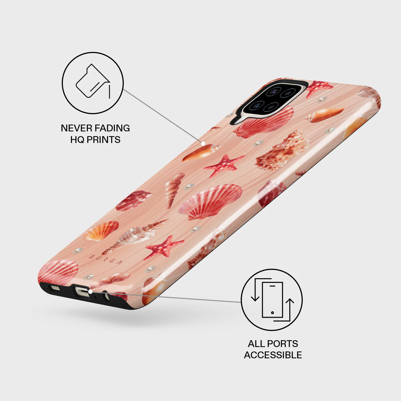 Seashells - Samsung Galaxy A12 4G Case - Image 3