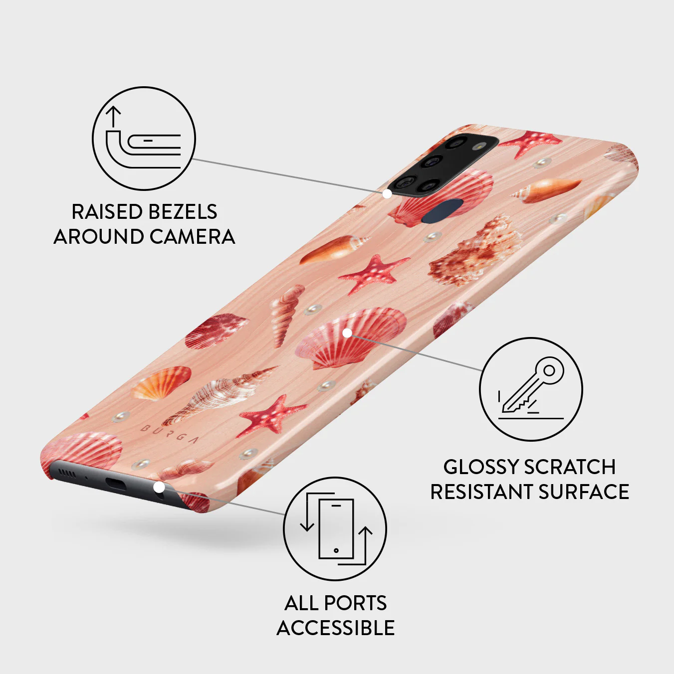 Seashells - Samsung Galaxy A21s 4G Case - Image 3