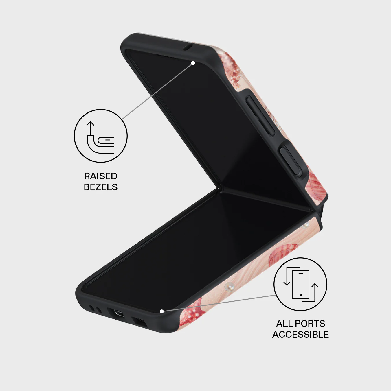 Seashells - Samsung Galaxy Z Flip 3 Case - Image 3