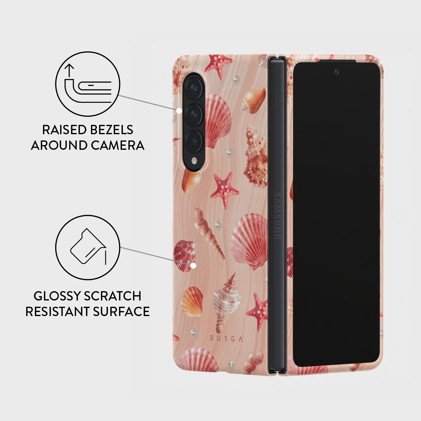 Seashells - Samsung Galaxy Z Fold 4 Case - Image 3