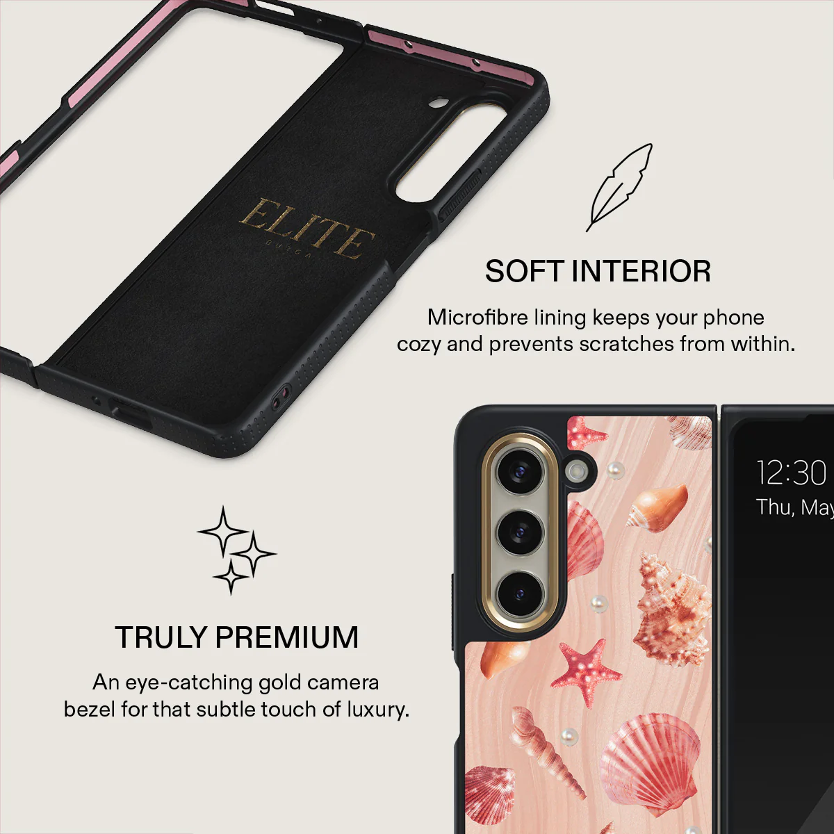Seashells - Samsung Galaxy Z Fold 5 Case - Image 6