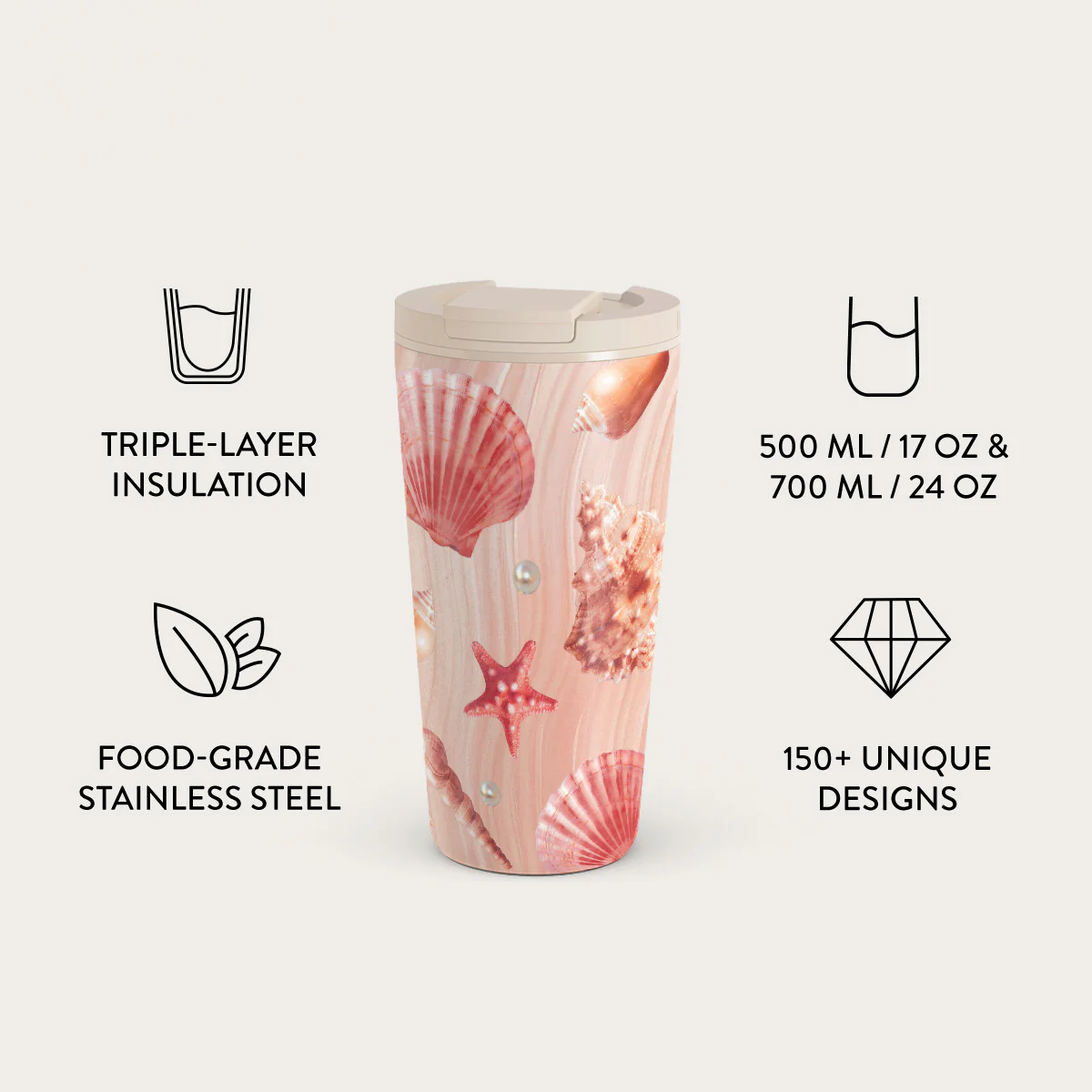 Seashells - Travel Mug - Image 7